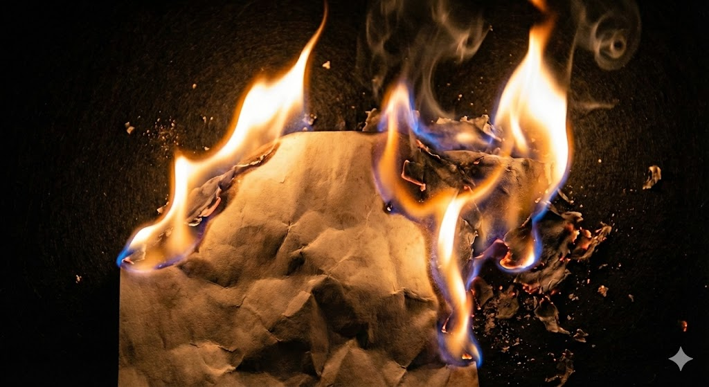 Resume Roaster AI - paper on fire, AI resume feedback tool by BC Studios